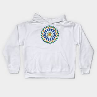 Moroccan Zellige Mosaic Art Kids Hoodie